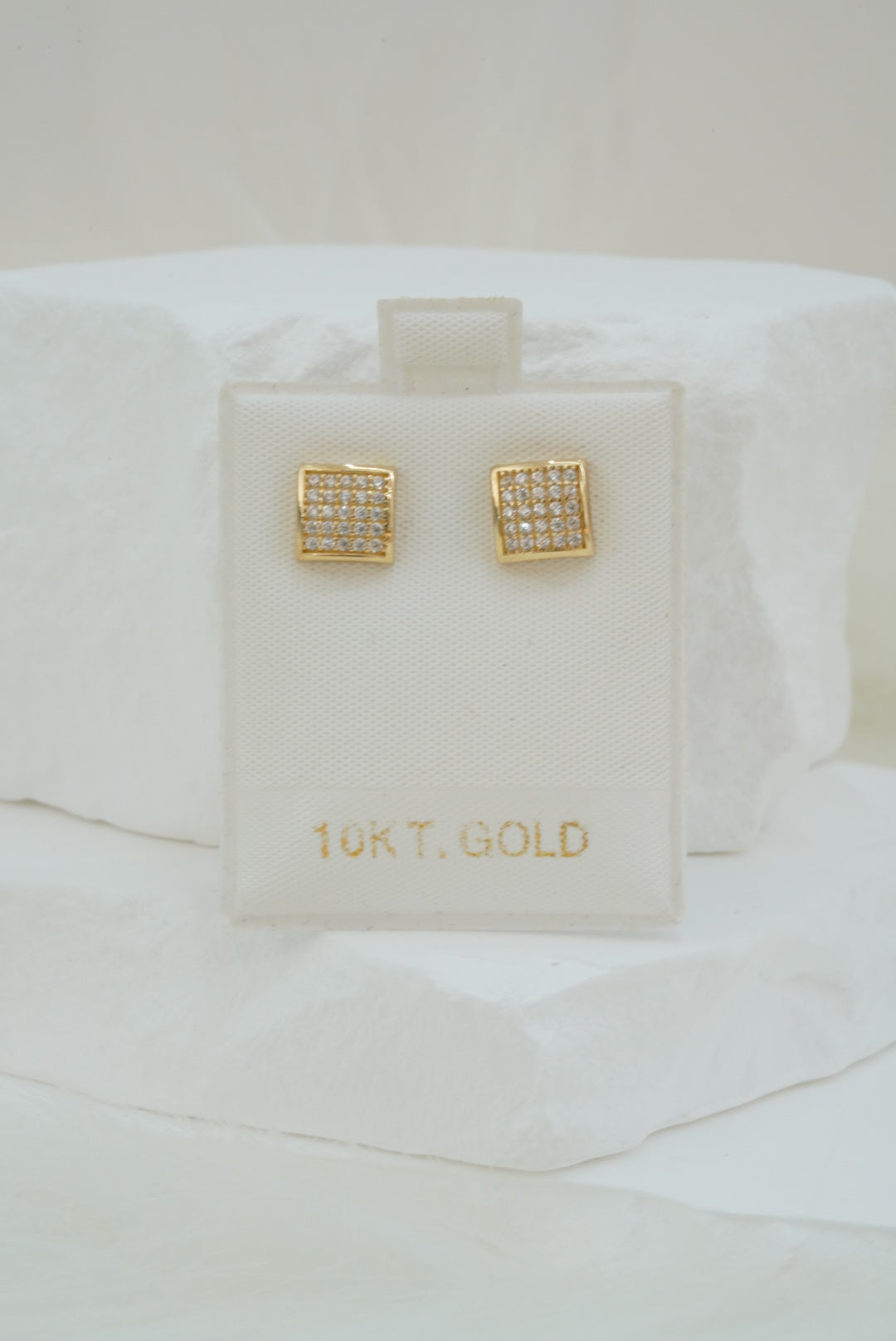 10k Earrings - Plain Square
