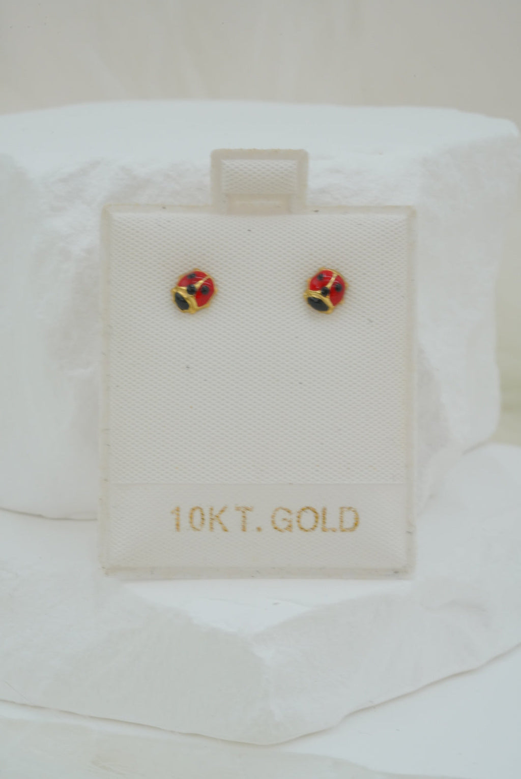10k Earrings - Ladybug