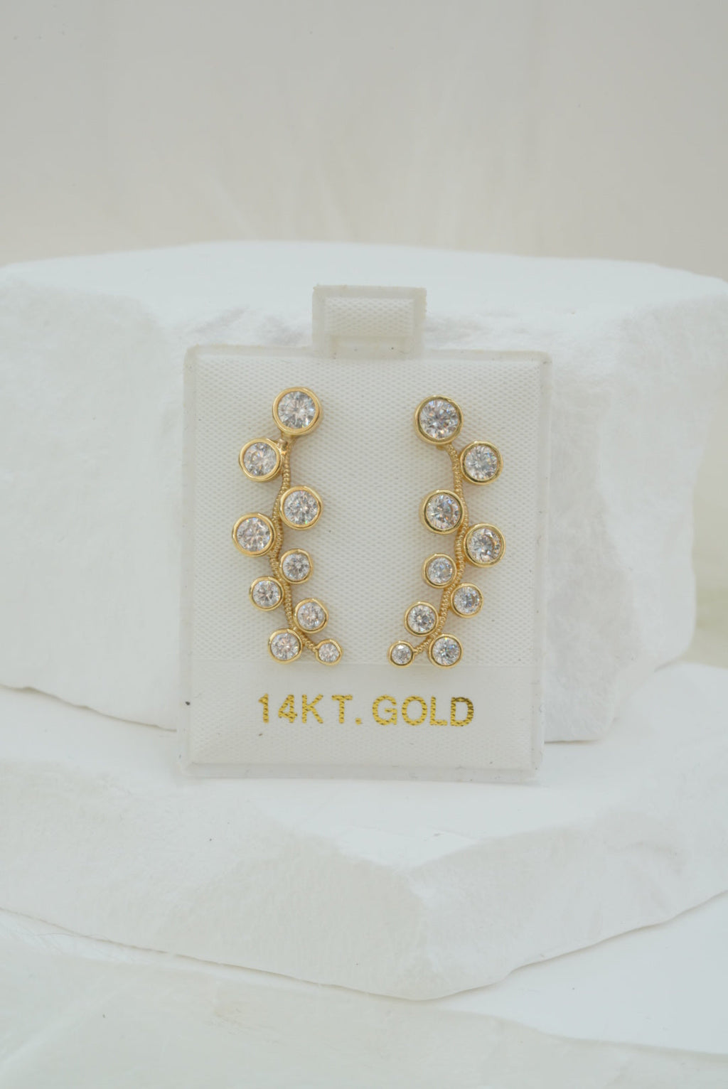 14k Earrings - Flower Row