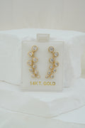 14k Earrings - Flower Row