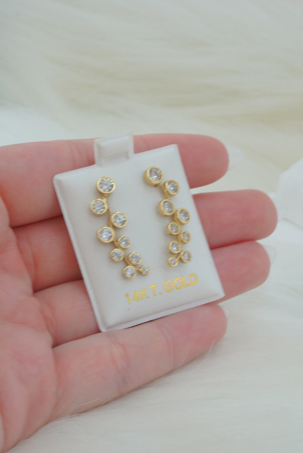 14k Earrings - Flower Row