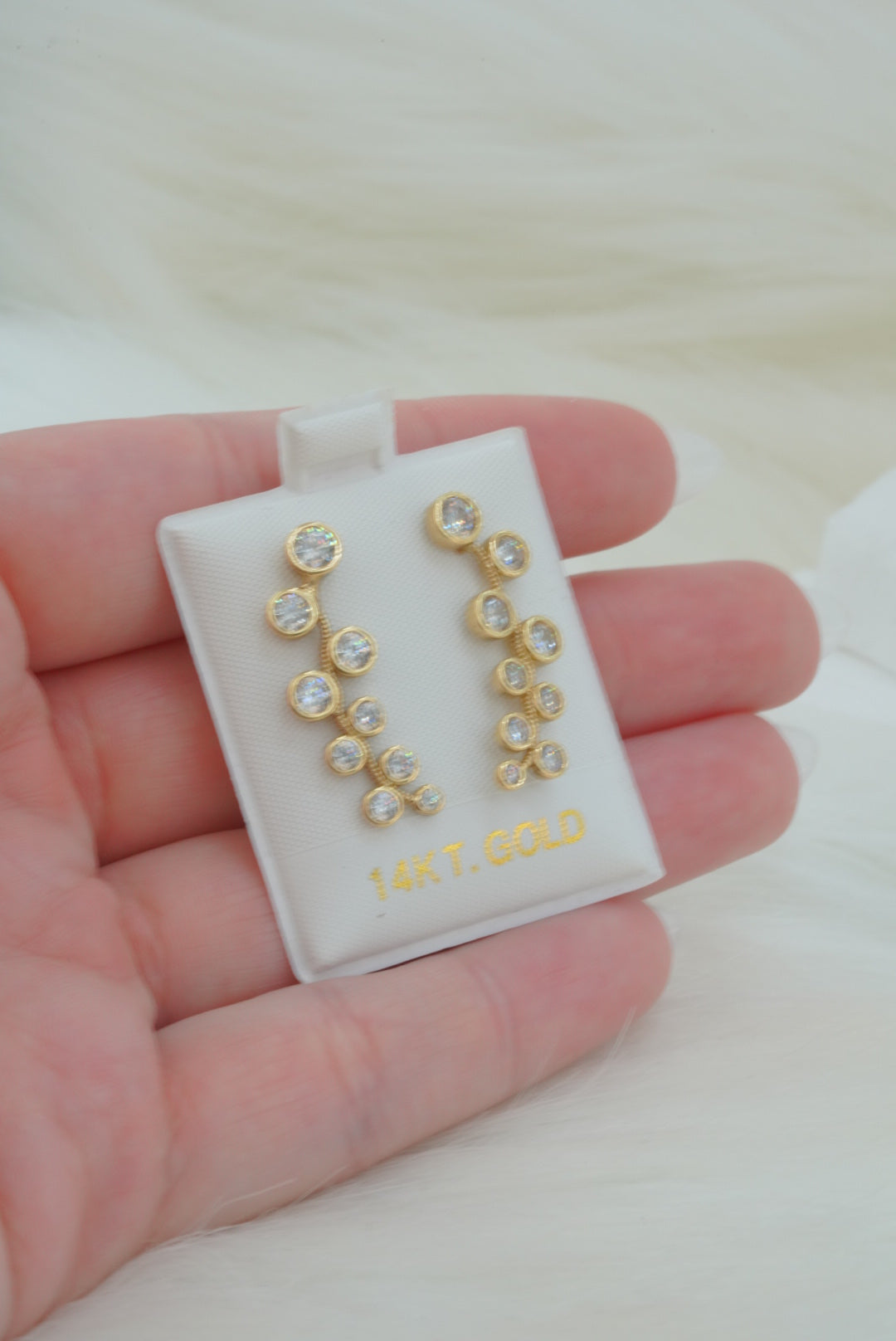 14k Earrings - Flower Row