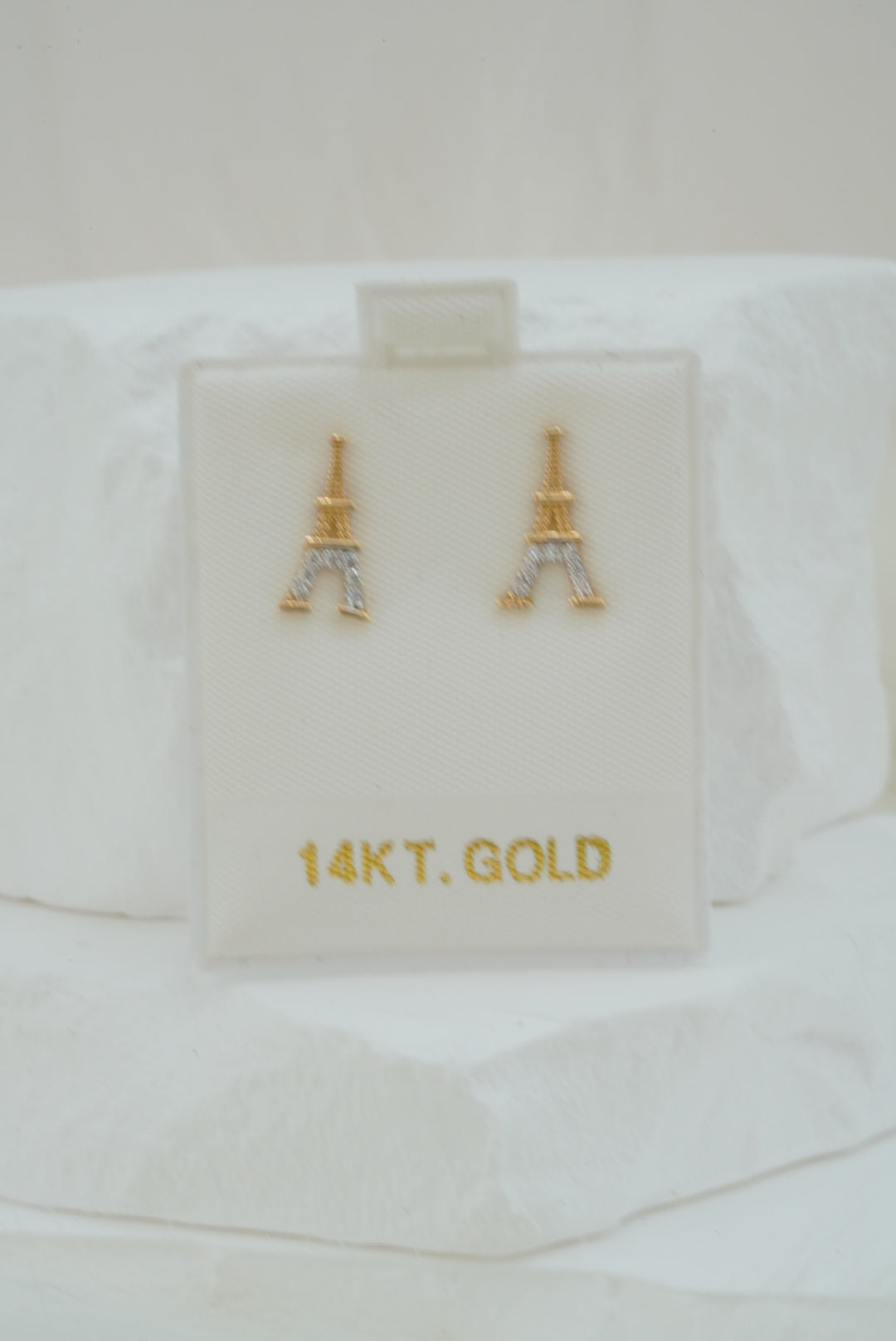 14k Earrings - Eiffel Tower