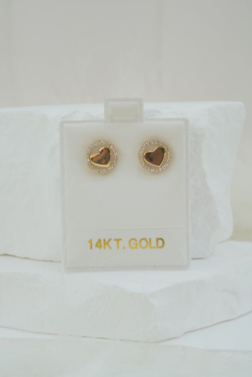 14k Earrings - Circled Hearts
