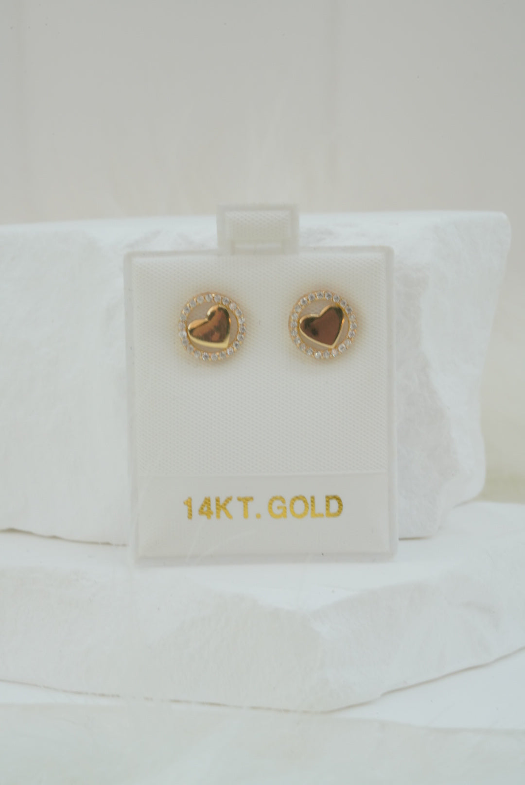14k Earrings - Circled Hearts