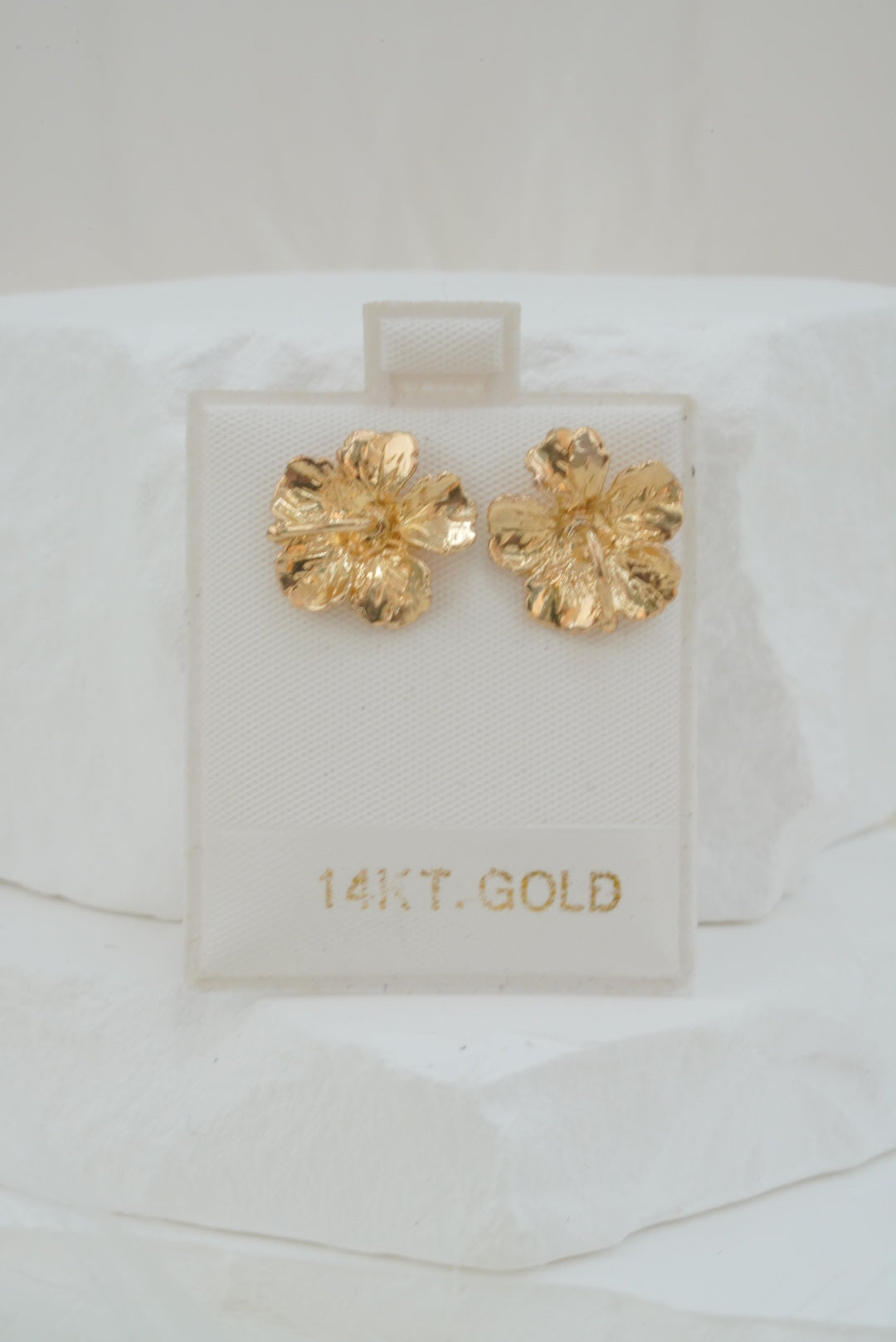 14k Earrings - Open Flower