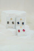 14k Baby Earrings - Colorful Rectangles