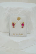 14k Baby Earrings - Red Scorpions