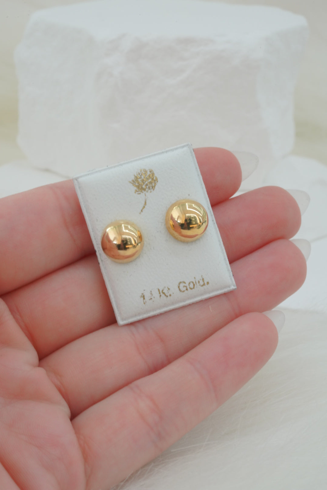 14k Baby Earrings - Bold Balls