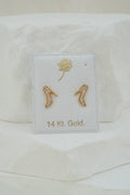 14k Baby Earrings - Heels