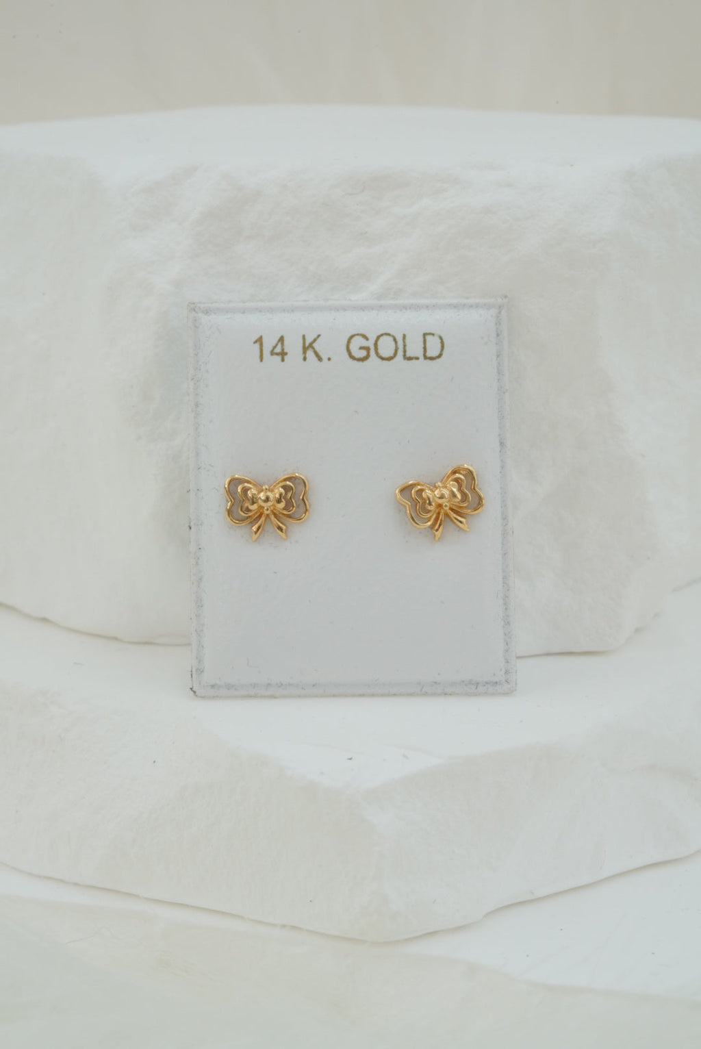 14k Baby Earrings - Bows