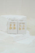 14k Baby Earrings - Double Spheres