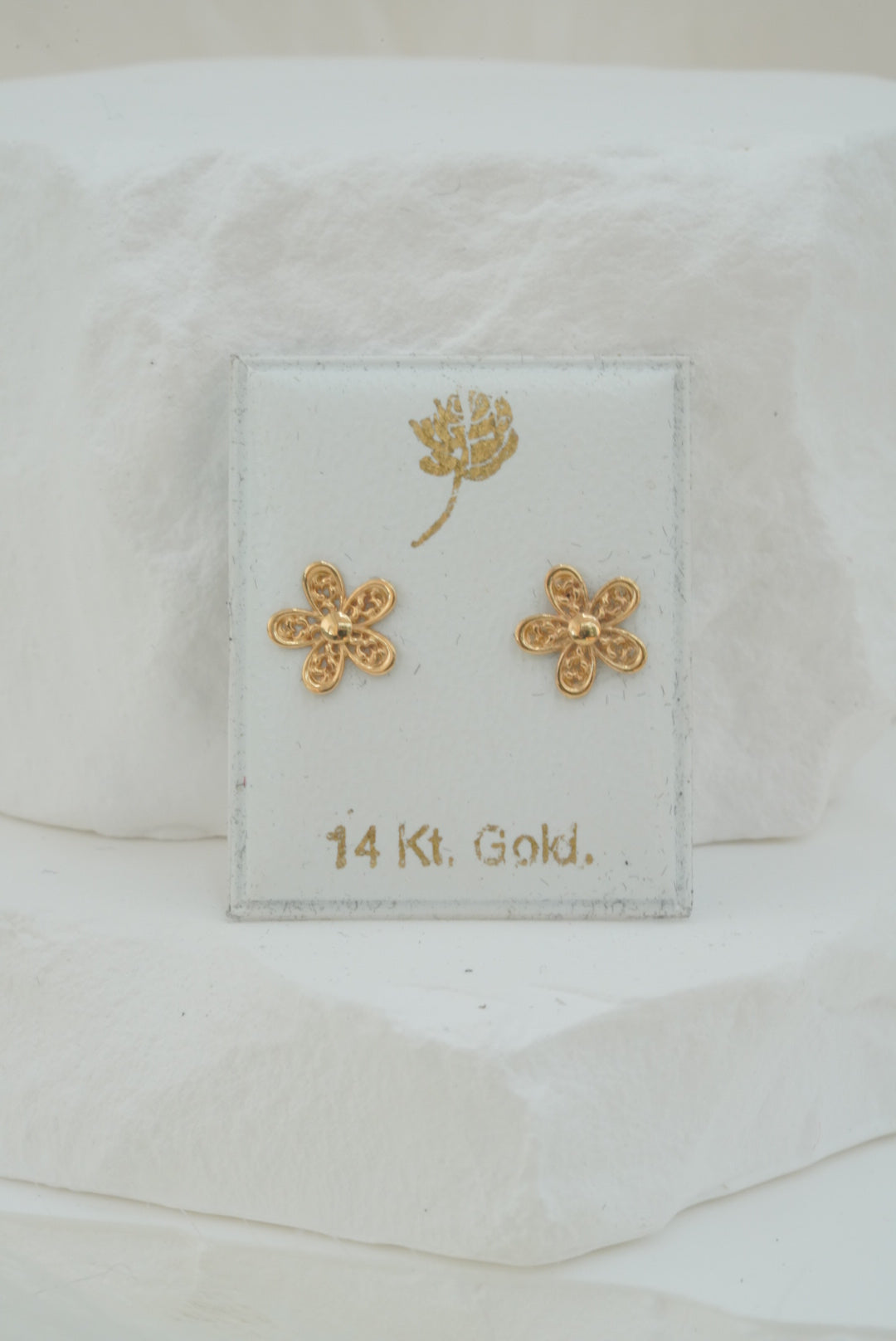 14k Baby Earrings - Flowers