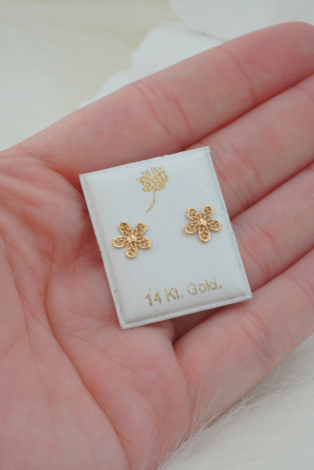 14k Baby Earrings - Flowers