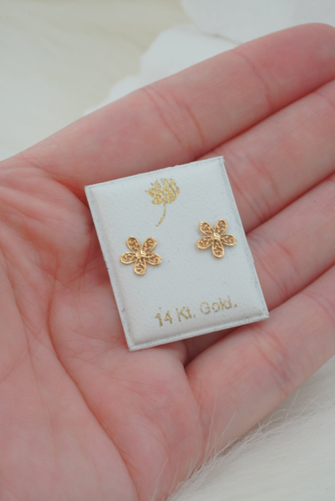 14k Baby Earrings - Flowers