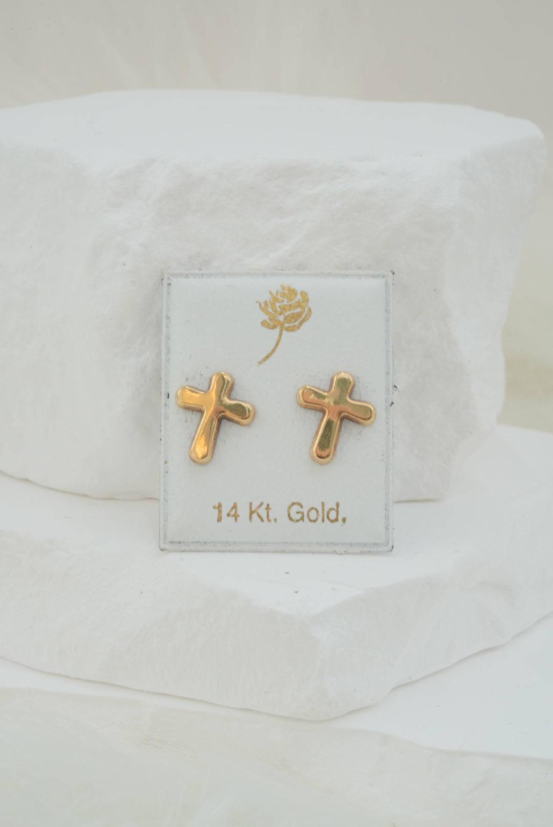 14k Earrings - Classic Cross
