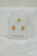 14k Baby Earrings - Tiny Snakes