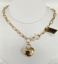 14k Choker with Heart Pendant - Modern & Stylish