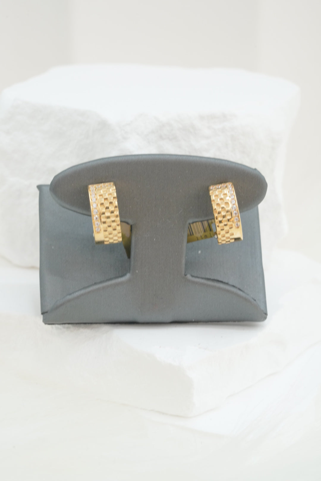 14k Earrings - Crystal Textured