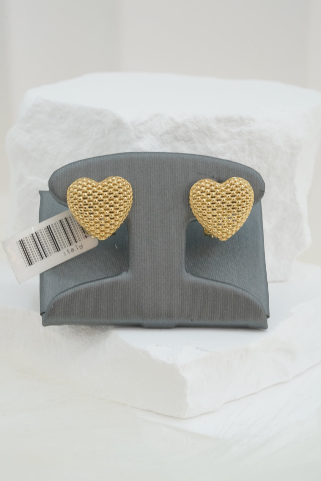 10k Earrings - Textured Heart