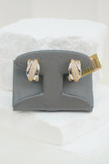 14k Earrings - White & Yellow