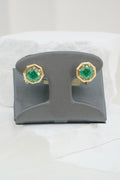 14k Earrings - Big Green