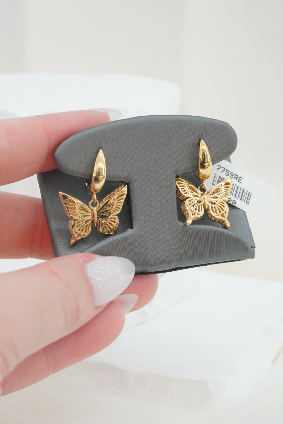 14k Earrings - Hanging Butterflies