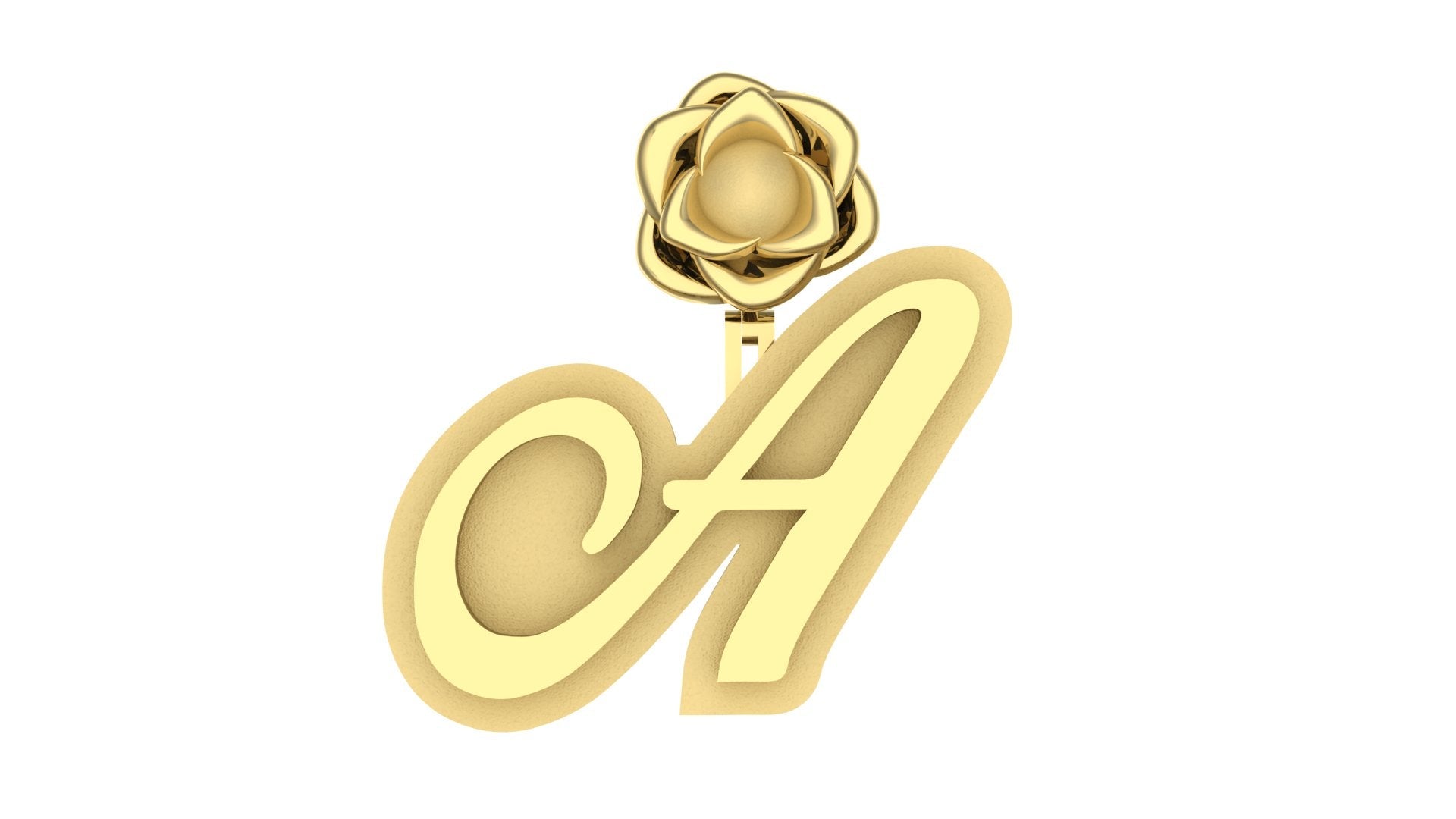 Your First Initial Custom Pendant Plain - Unisex
