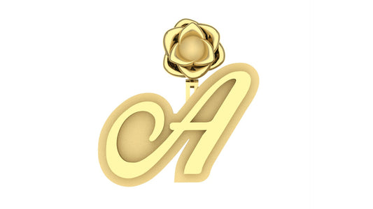 Your First Initial Custom Pendant Plain - Unisex