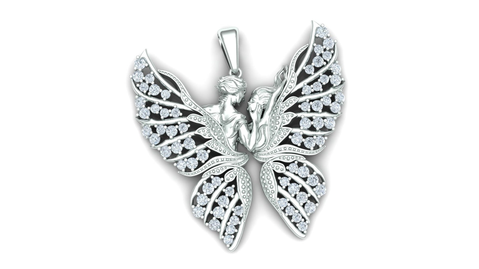 Angel Lovers Butterfly Pendant