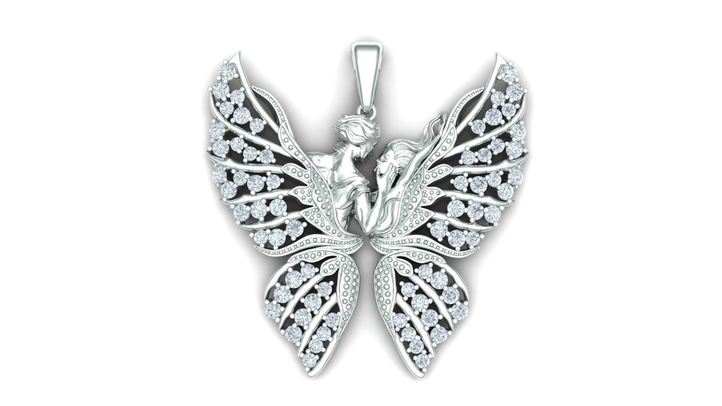 Angel Lovers Butterfly Pendant