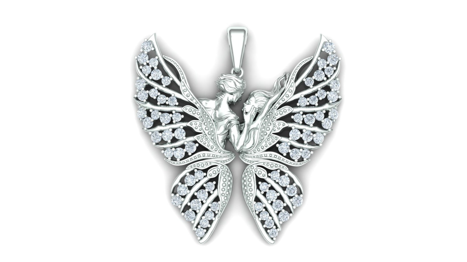 Angel Lovers Butterfly Pendant