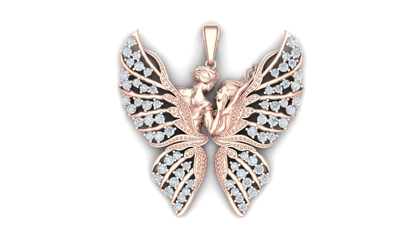 Angel Lovers Butterfly Pendant