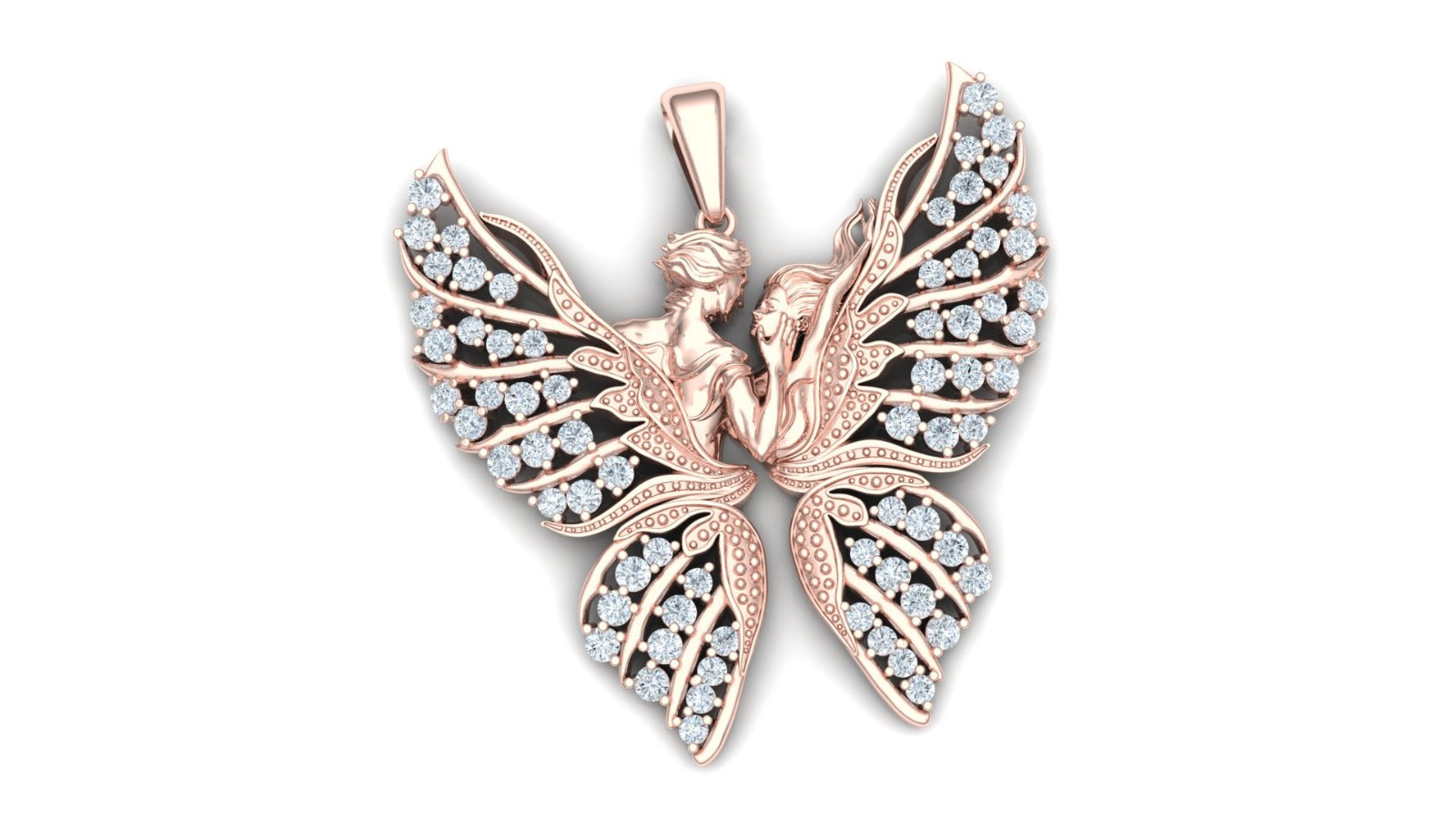 Angel Lovers Butterfly Pendant