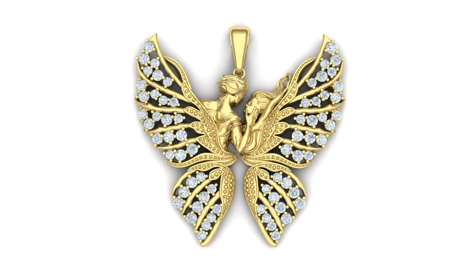 Angel Lovers Butterfly Pendant