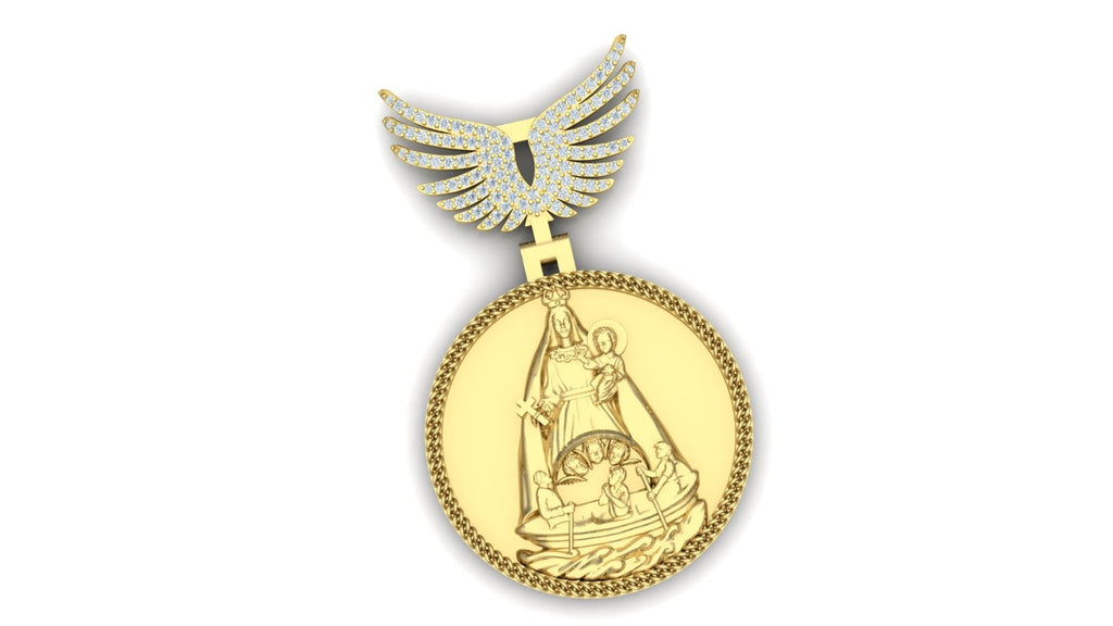 Virgen Caridad Wings Pendant