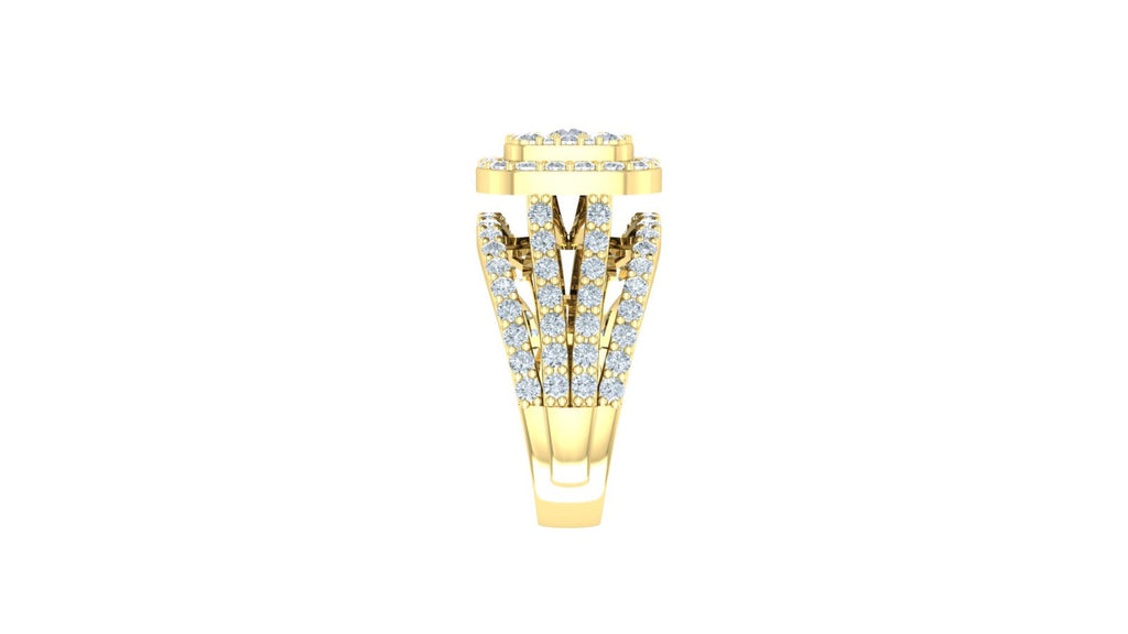 Solitaire Women Ring - Crown Cushion