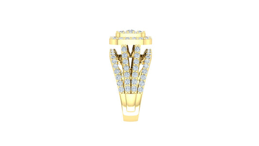 Solitaire Women Ring - Crown Cushion