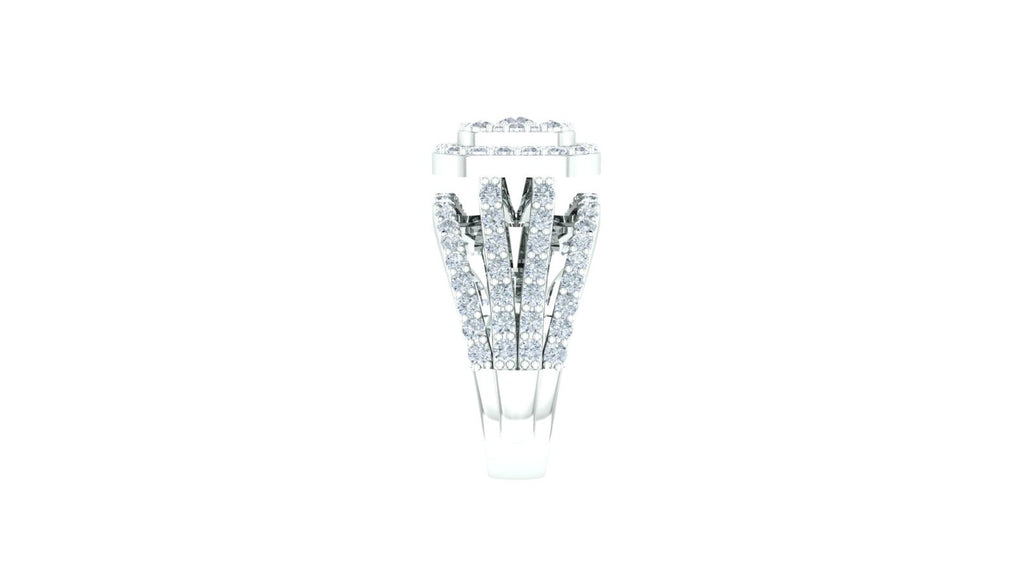 Solitaire Women Ring - Crown Cushion