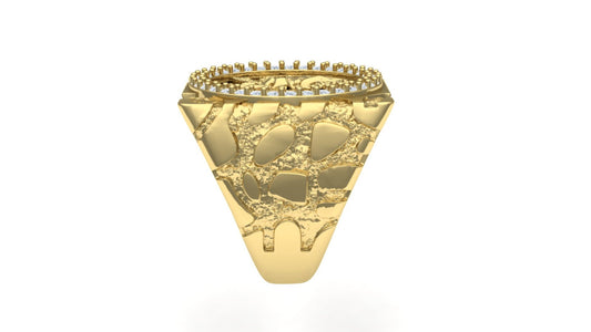 Mexican Coin Ring - Nugget Style