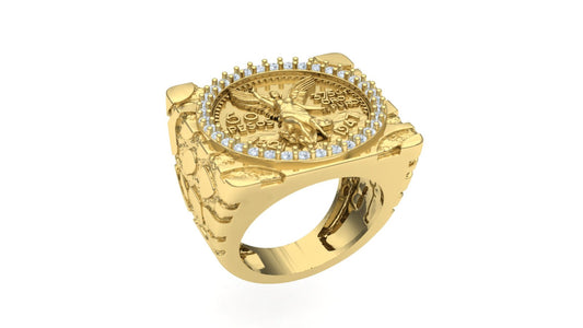 Mexican Coin Ring - Nugget Style