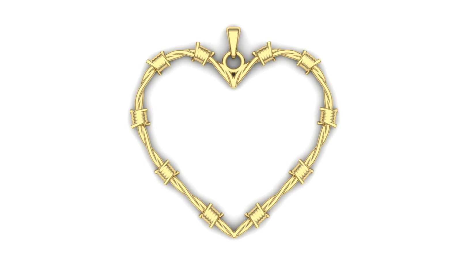 Wire Intertwined Heart Pendant