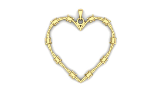 Wire Intertwined Heart Pendant