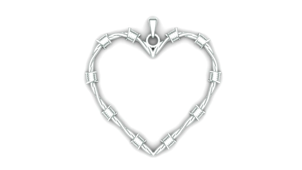 Wire Intertwined Heart Pendant