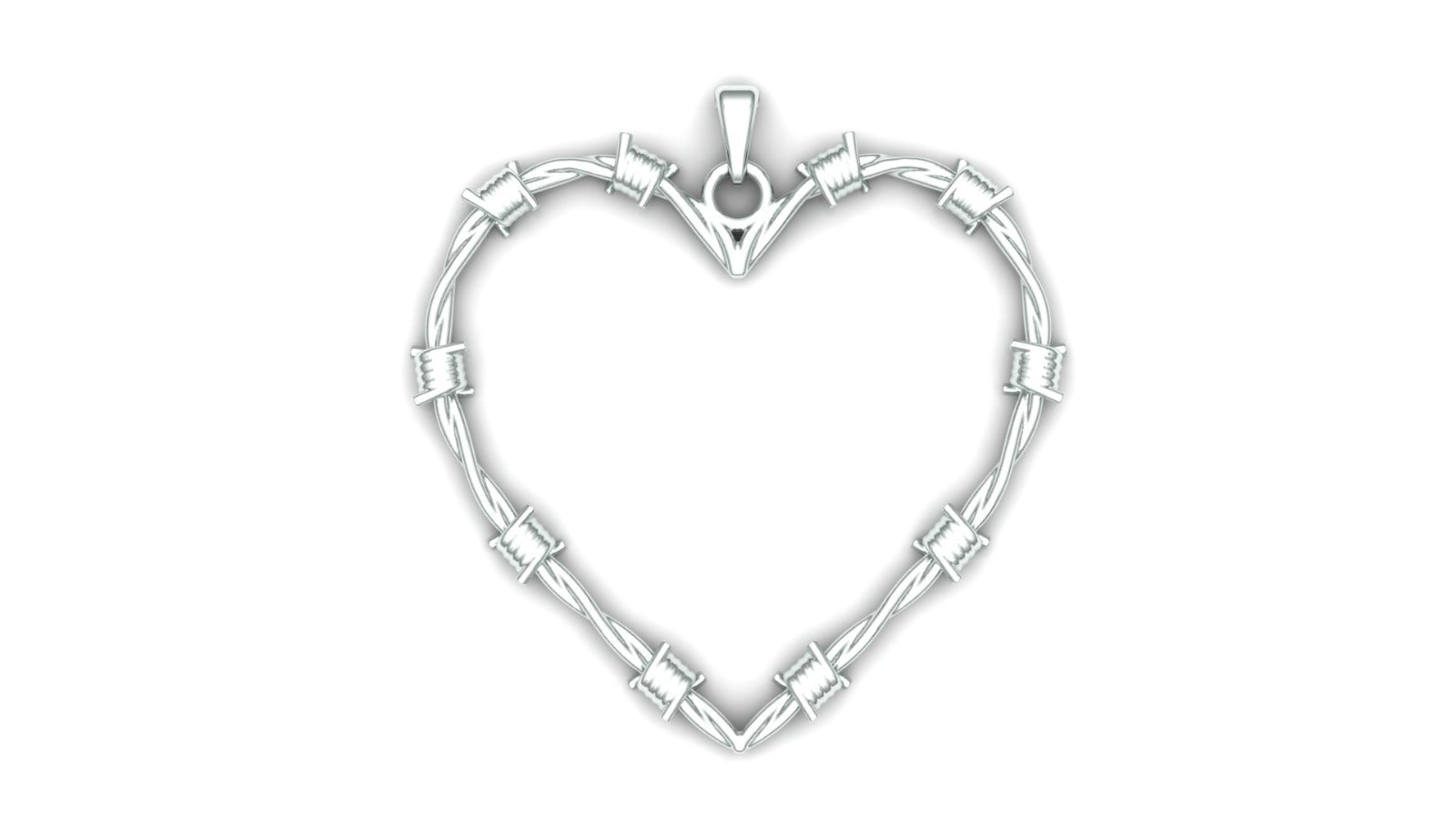 Wire Intertwined Heart Pendant