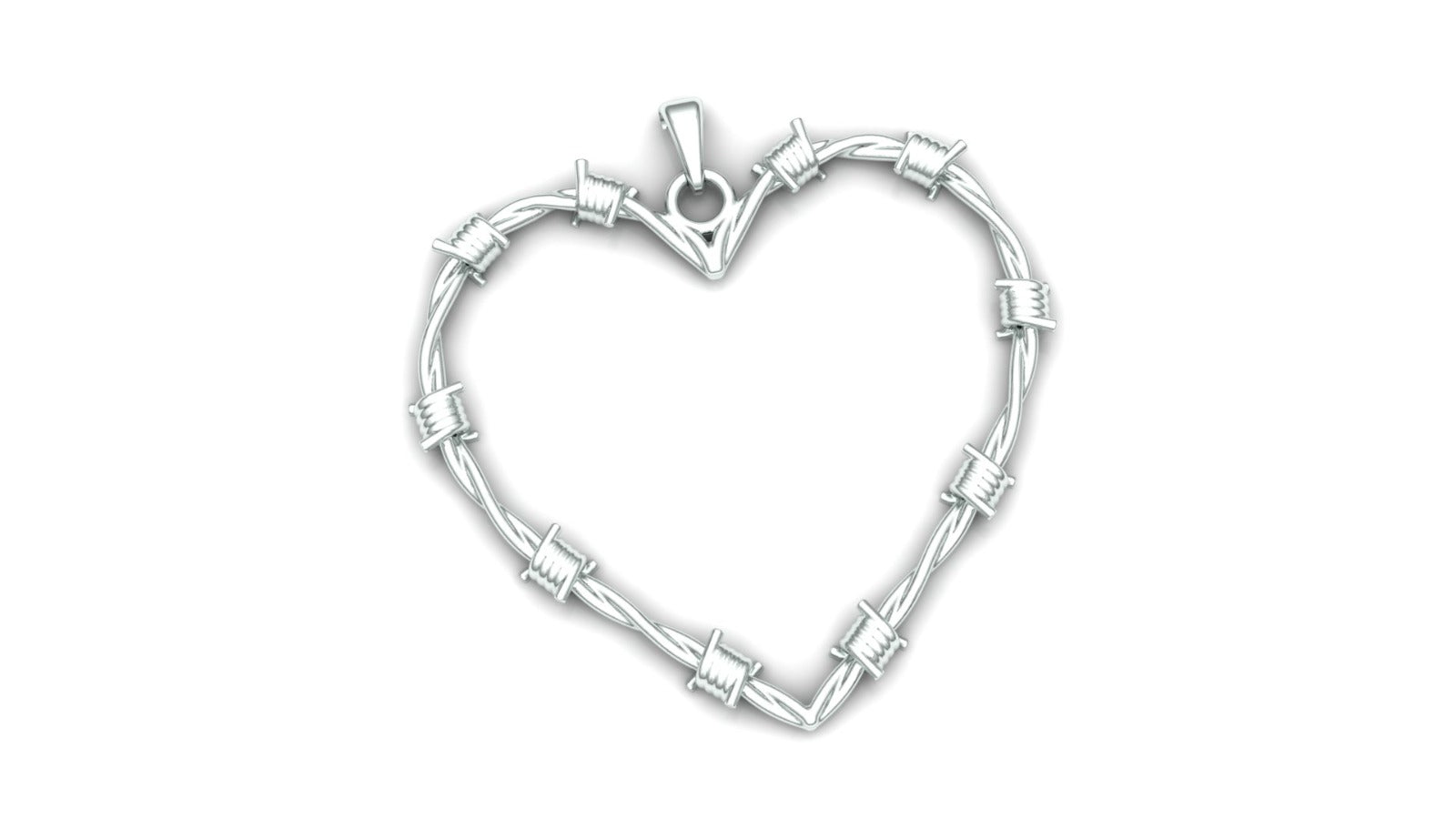 Wire Intertwined Heart Pendant