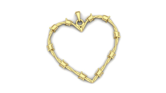 Wire Intertwined Heart Pendant