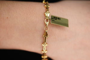 14k Crosses Bracelet