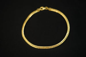 14k Closed Cuban Link Anklet