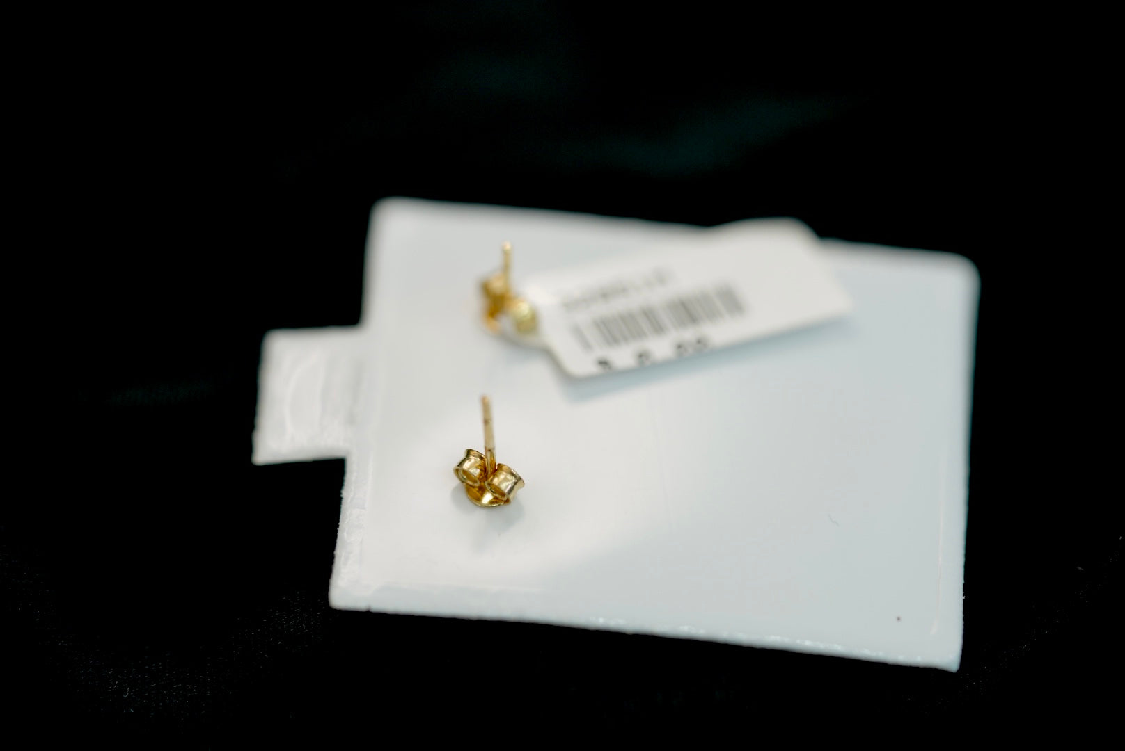 14k Cross Gold Plane Earring